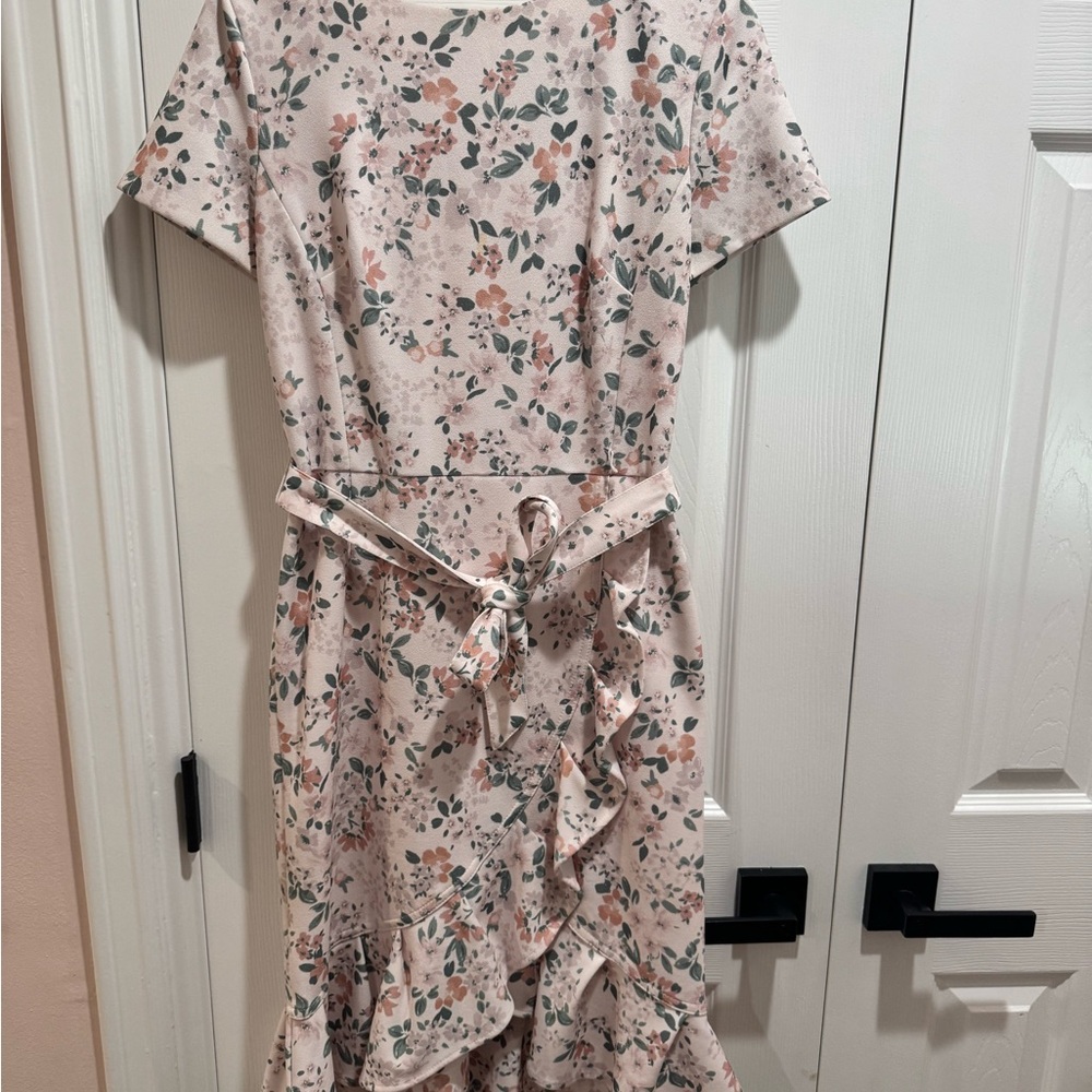 Floral Print Ruffle Dress